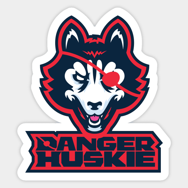 DH Logo with Text Sticker by DangerHuskie